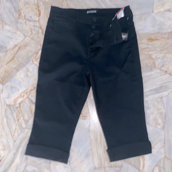 Stretch Slim Flare High Rise Short Jean Pants 8L - Picture 2 of 14